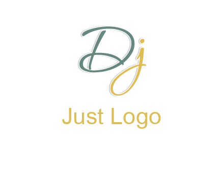 script font letter DJ