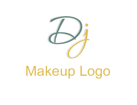script font letter DJ