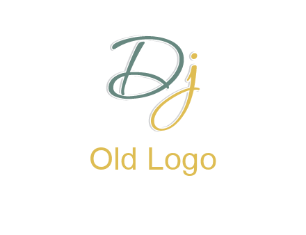 script font letter DJ