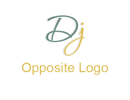 script font letter DJ