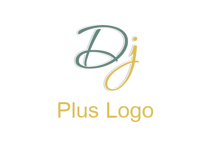 script font letter DJ