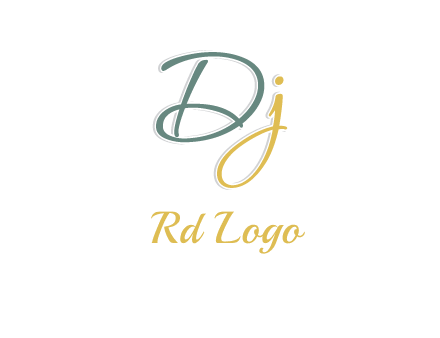 script font letter DJ