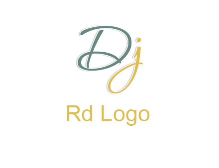 script font letter DJ