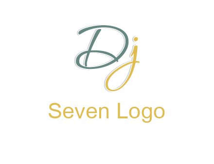 script font letter DJ