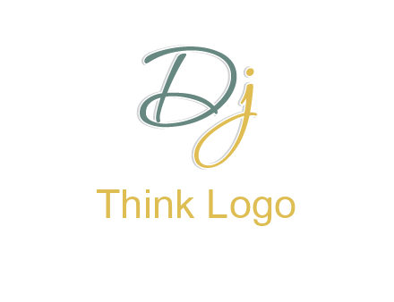 script font letter DJ
