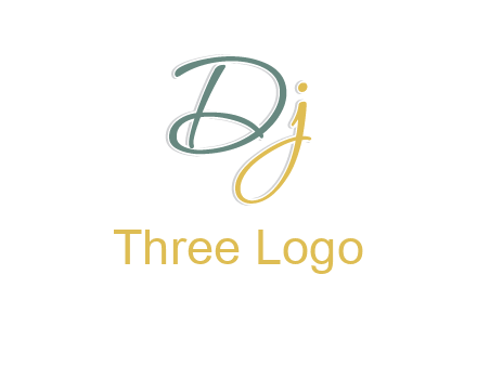 script font letter DJ