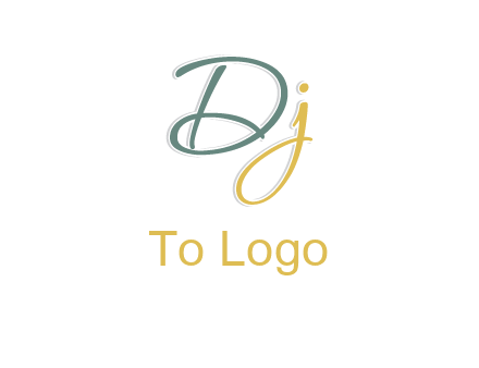 script font letter DJ
