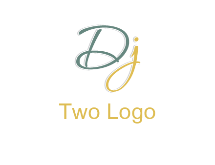 script font letter DJ
