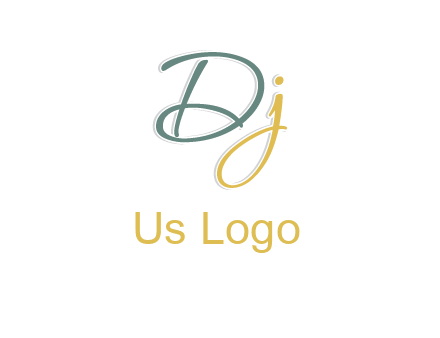 script font letter DJ