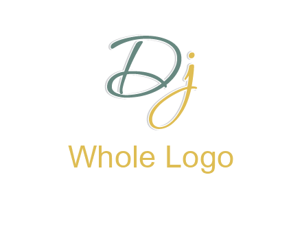 script font letter DJ