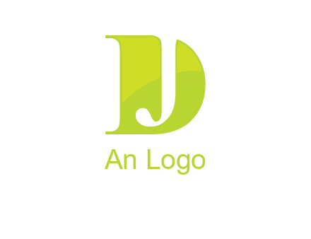 negative spacing letter J in letter D