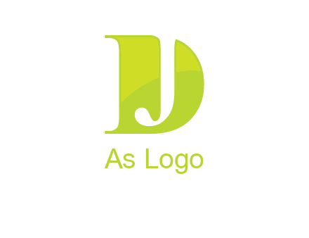 negative spacing letter J in letter D