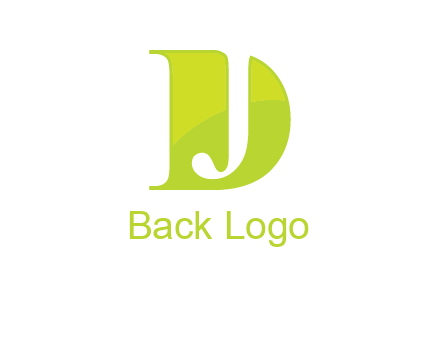 negative spacing letter J in letter D
