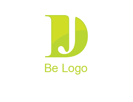 negative spacing letter J in letter D