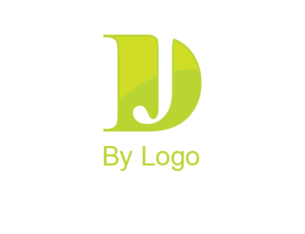 negative spacing letter J in letter D