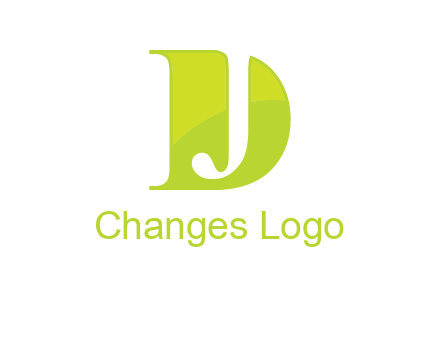 negative spacing letter J in letter D