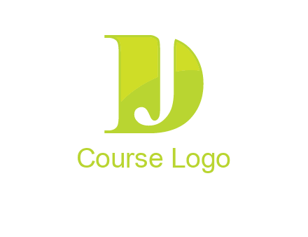negative spacing letter J in letter D