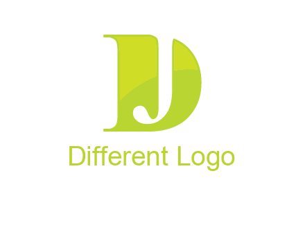 negative spacing letter J in letter D