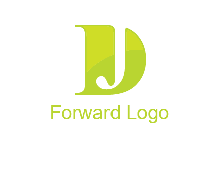 negative spacing letter J in letter D