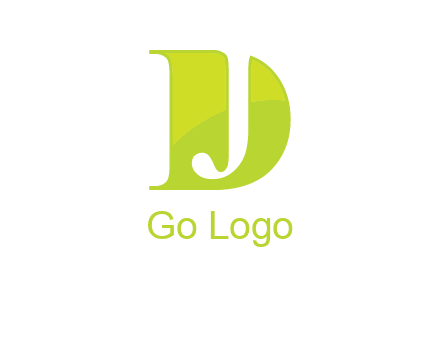 negative spacing letter J in letter D