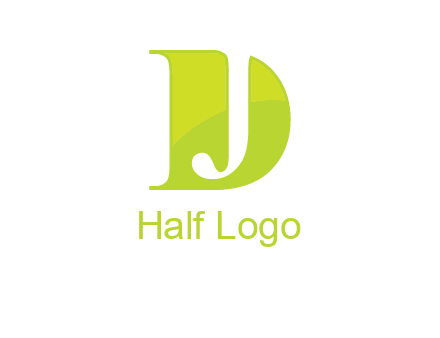 negative spacing letter J in letter D