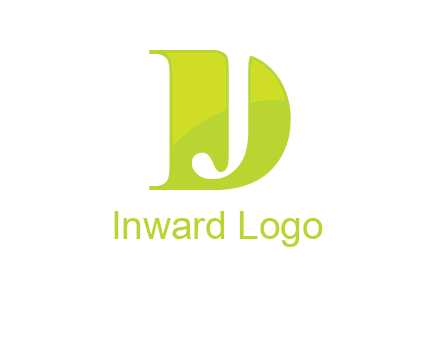 negative spacing letter J in letter D