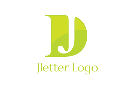 negative spacing letter J in letter D