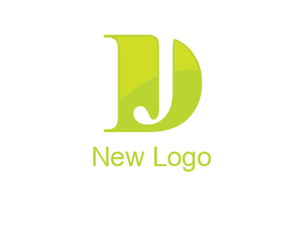 negative spacing letter J in letter D
