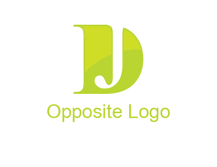 negative spacing letter J in letter D
