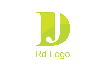 negative spacing letter J in letter D
