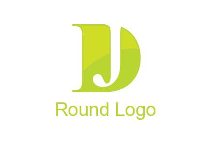 negative spacing letter J in letter D
