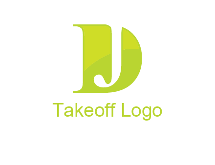 negative spacing letter J in letter D