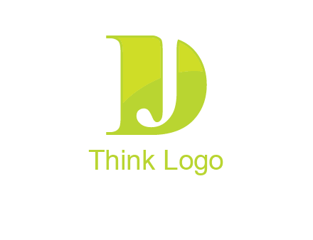 negative spacing letter J in letter D