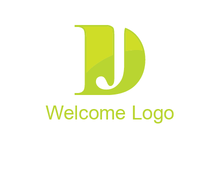 negative spacing letter J in letter D
