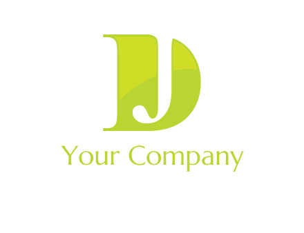 negative spacing letter J in letter D