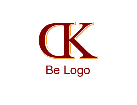 letter D with letter K