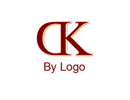 letter D with letter K