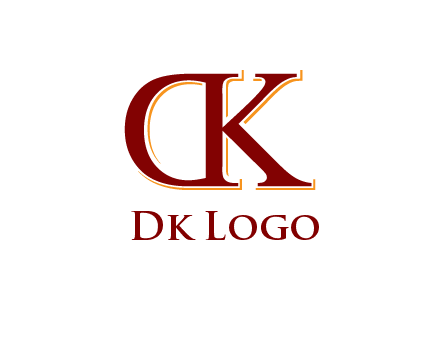 letter D with letter K