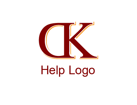 letter D with letter K