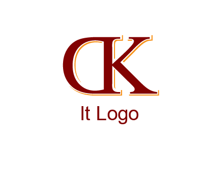 letter D with letter K