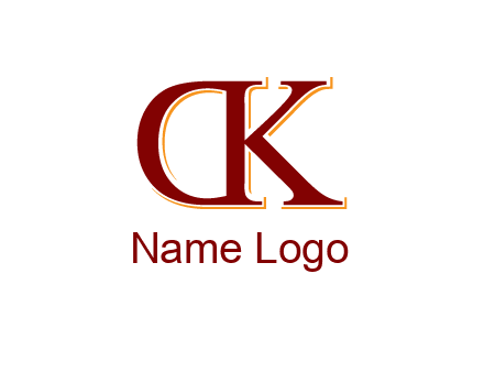 letter D with letter K