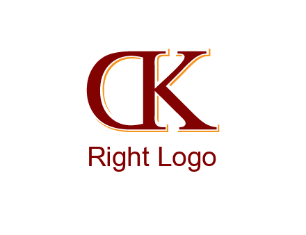 letter D with letter K