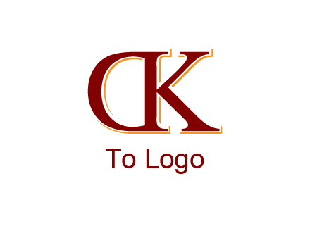 letter D with letter K