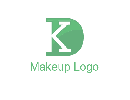 negative spacing letter K in letter D