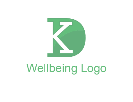 negative spacing letter K in letter D