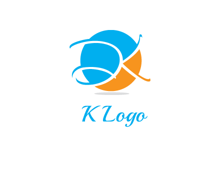 Letters DK are in a circle logo