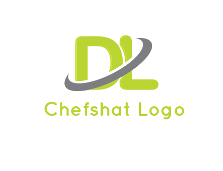 Swoosh around Letters DL logo