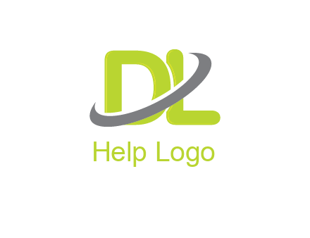 Swoosh around Letters DL logo