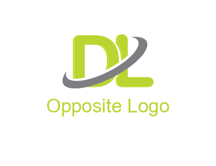 Swoosh around Letters DL logo