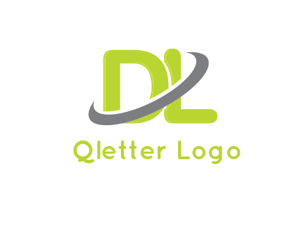 Swoosh around Letters DL logo
